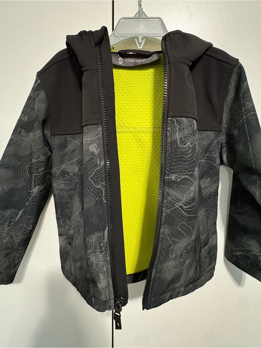 Free Country Boys' Black & Gray Hooded Softshell Jacket